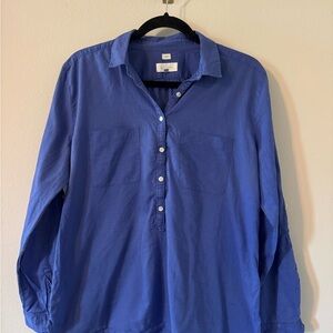 ⛴️ SOLD LOFT Royal Blue Collared Blouse
